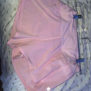 Pink lululemon speed up shorts